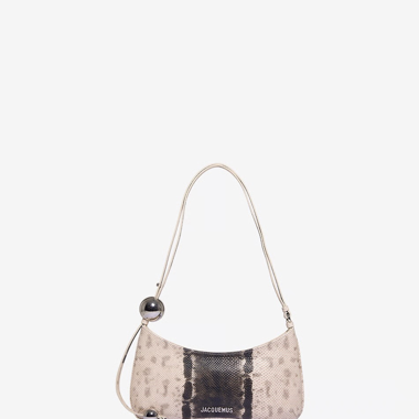 Jacquemus Schultertasche aus Leder mit Python-Effekt