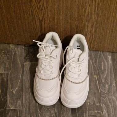 Chaussures à plateforme blanches