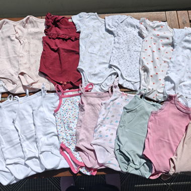 Confezione di body per neonati, taglia 80
