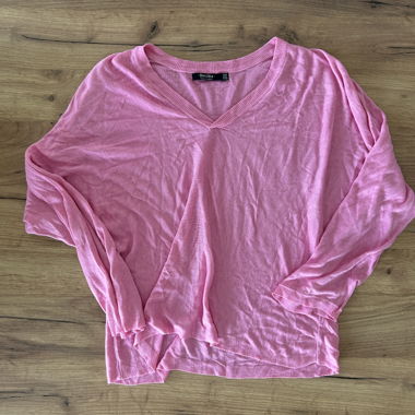 Rosa Bershka V-Ausschnitt-Top