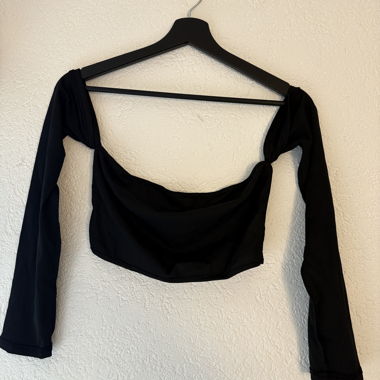 Set shoulder off tops - schwarz & weiss