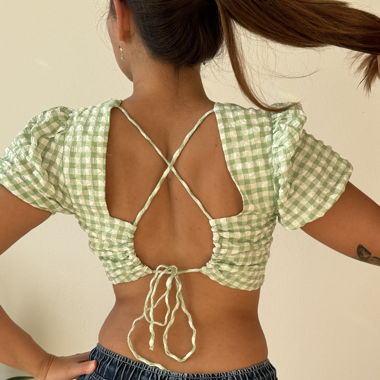 Gingham crop top