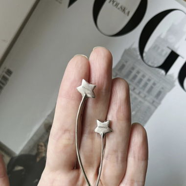 Chanel comete silver earrings 