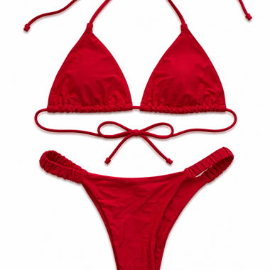 Set bikini triangolo rosso