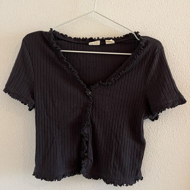 Top grigio a maniche corte con ruches Levi’s
