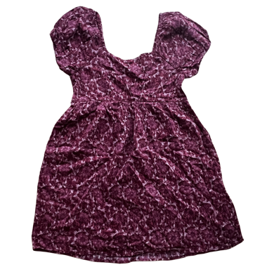 Robe courte mini florale bordeaux American Eagle