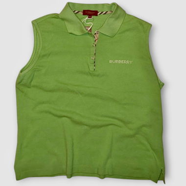 Burberry Sleeveless Polo Top Rhinestone 