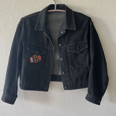 Black denim jacket by Muji