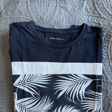 T-Shirt von Pier One - Schwarz/Blau