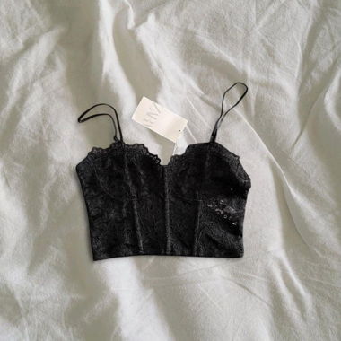 Top Corto Corsetto in Pizzo ZARA – L – Nuovo con etichette!