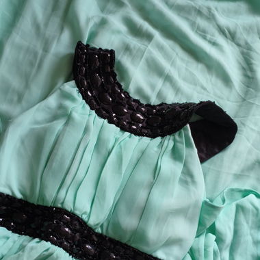 Turquoise evening dress