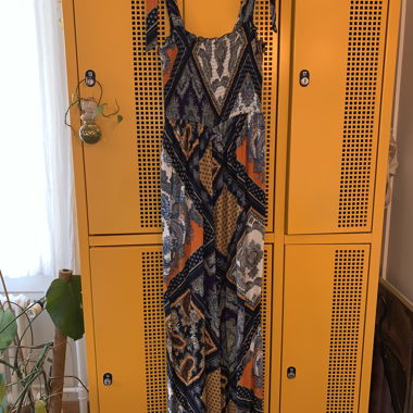 Airy jumpsuit with long trouser legs