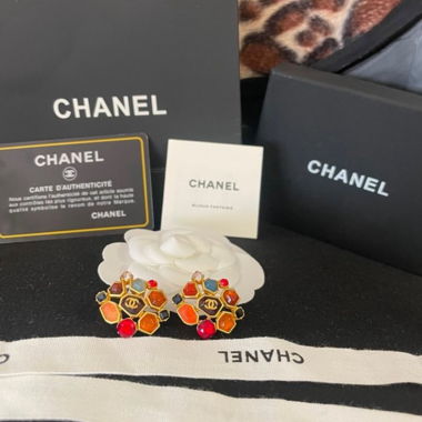 Chanel Multicolour Crystal Earrings