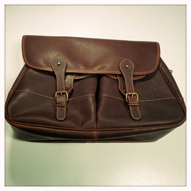 Tusting Clipper leather briefcase