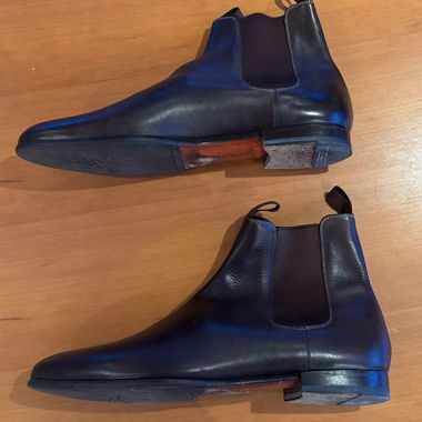 Stivaletti Santoni neri in pelle