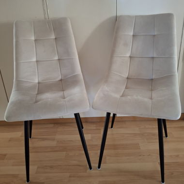 Samt-Esszimmerstühle Set