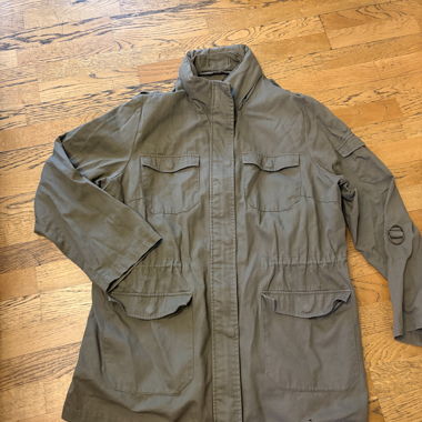 Olive Short Coat with Hood