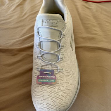 Sneakers Skechers bianche con plantare in memory foam