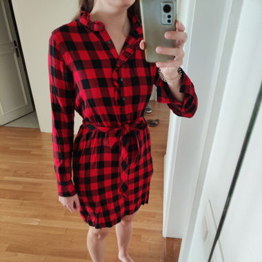 Blusenkleid kariert 