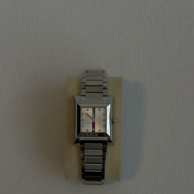 Gucci Quarz Uhr Edelstahl mit Strass 
