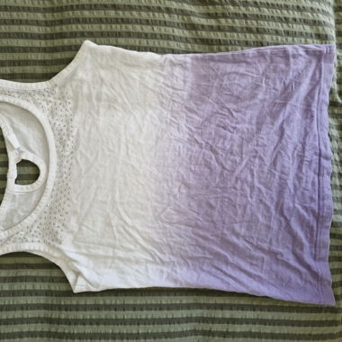 Rhinestone Tank Top White-Lilac