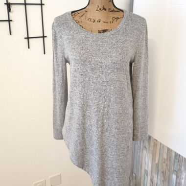 ONLY Grey Asymmetric Sweater XS