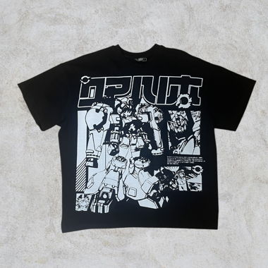 Schwarzes T-Shirt mit Aufdruck 