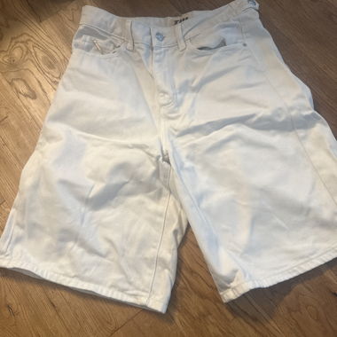White Denim Shorts