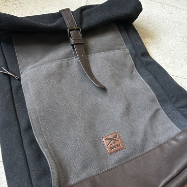 Zaino in canvas Reddily grigio/nero