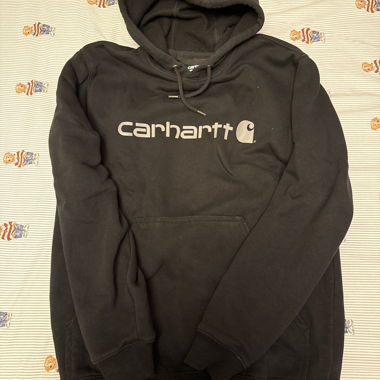 Carhartt black logo hoodie
