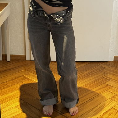 Baggy graue Jeans