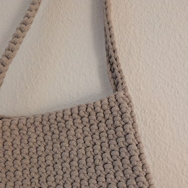 Borsa all’uncinetto grigia