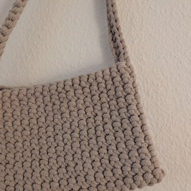 Sac au crochet gris