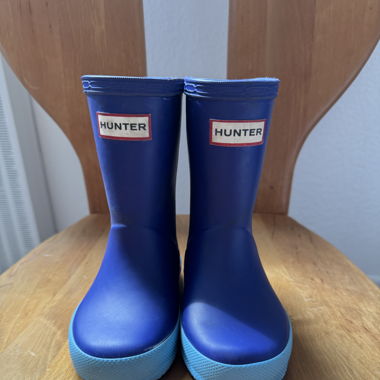 Hunter blue boots