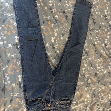 Jeans en denim bleu