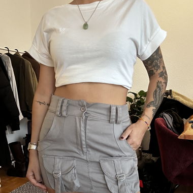 Grey Mini Skirt