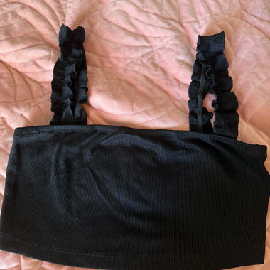 Black Ruffle Top