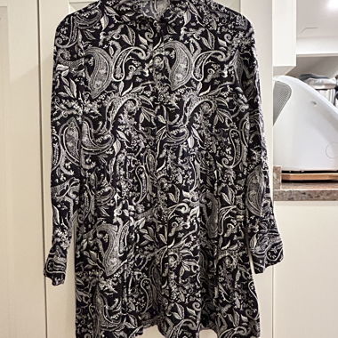 Tunika-camicia Stradivarius nero/bianco M