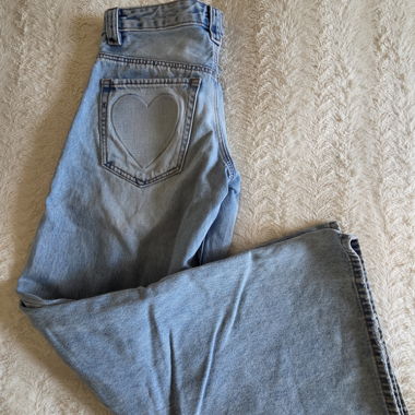 Jeans bootcamp cœur Stradivarius