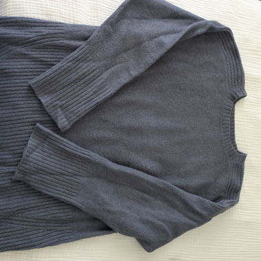 Maglione in maglia grigio-blu