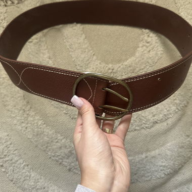 Brown leather belt