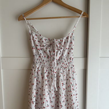 Summer Dress with Rose Pattern