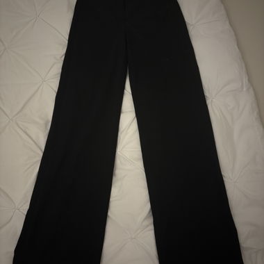 Schwarze Stoff Hose bershka