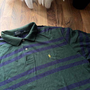 Ralph Lauren Polo Shirt XXL – Green with Stripes