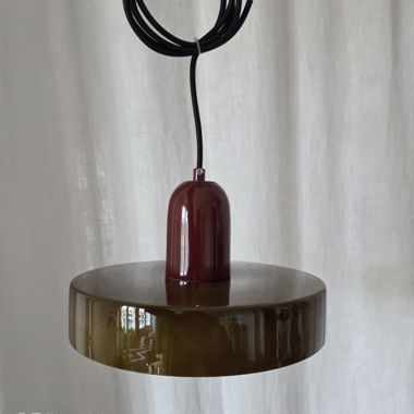 Glass Pendant Light in Bauhaus Style