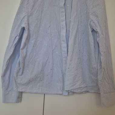 Striped Shirt with Rhinestones