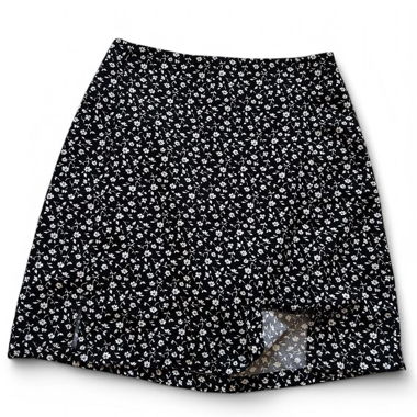 Black floral skirt