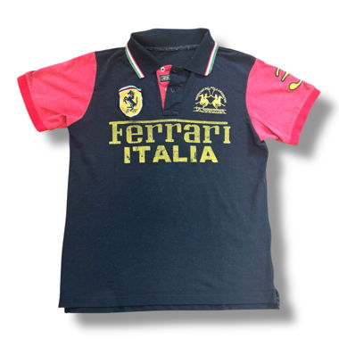 La Martina Ferrari Italia embroidered poloshirt