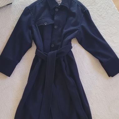 Wool Coat Navy Blue