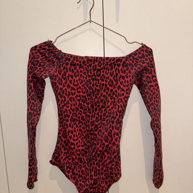 Leopard-Print Langarm-Body